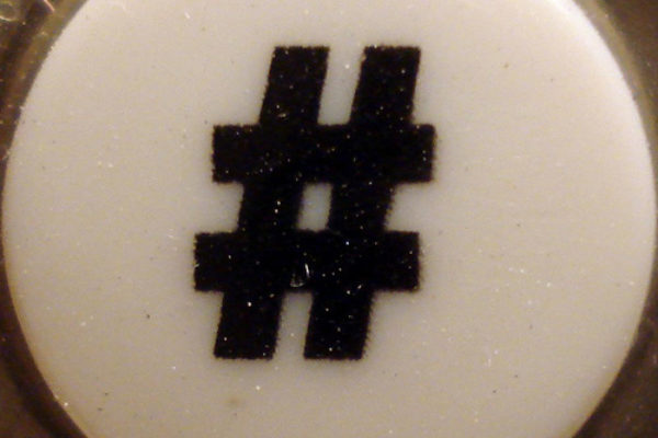 pound sign button on old phone - hashtag