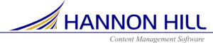 The Hannon Hill Corporate logo-- the company's name with a soaring multi color swoosh next to it